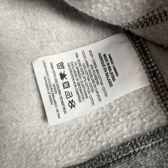 Nike Signature Pullover Gray Hoodie With White Embroidered Swoosh Youth Medium - Picture 7 of 7